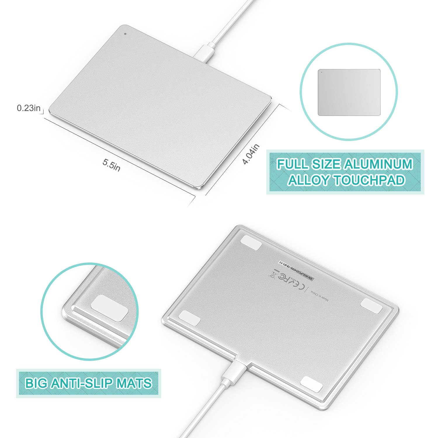 Amazon.com: VssoPlor Wired Trackpad for Windows 7/10, Ultra Slim